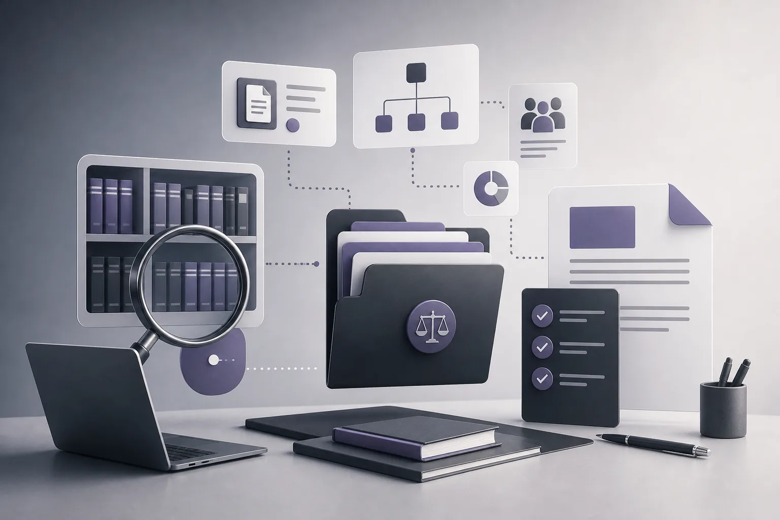 OrderTech Legal لمراجعة نتائج بحث مساعد المكتب قبل إدراجها في المسودة