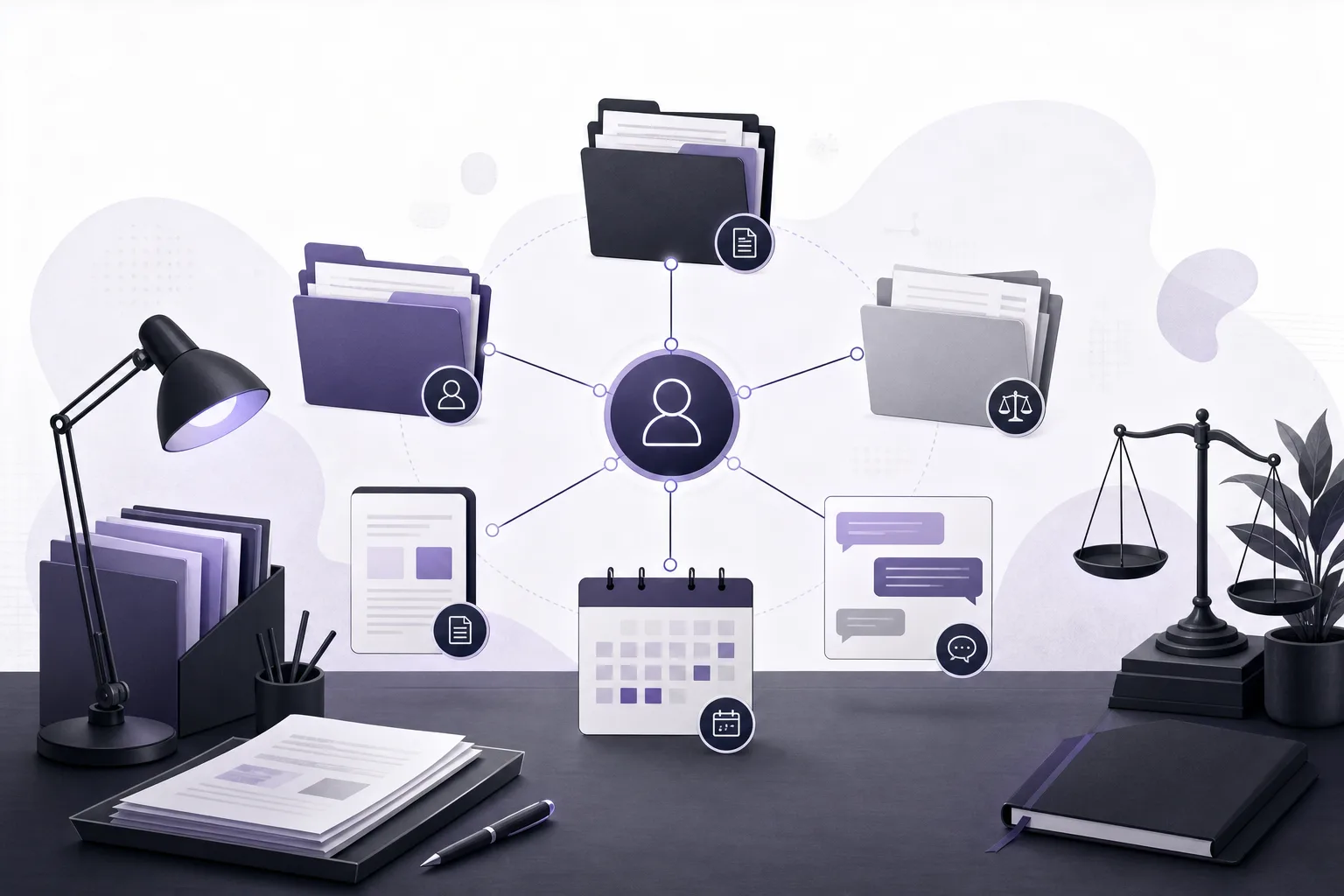OrderTech Legal لتنسيق استفسار عميل مرتبط بأكثر من ملف قضية