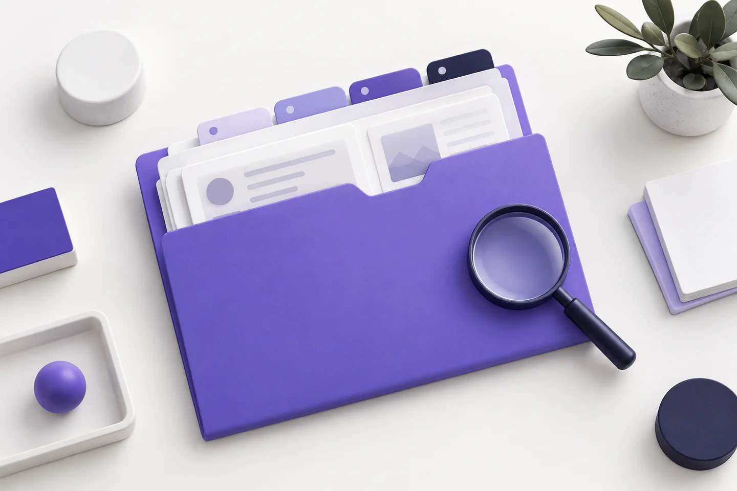 A structured folder with documents and dividers for case information